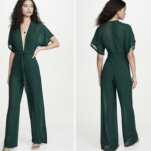 Reformation lemongrass emerald Green Jumpsuit